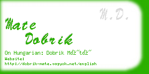 mate dobrik business card